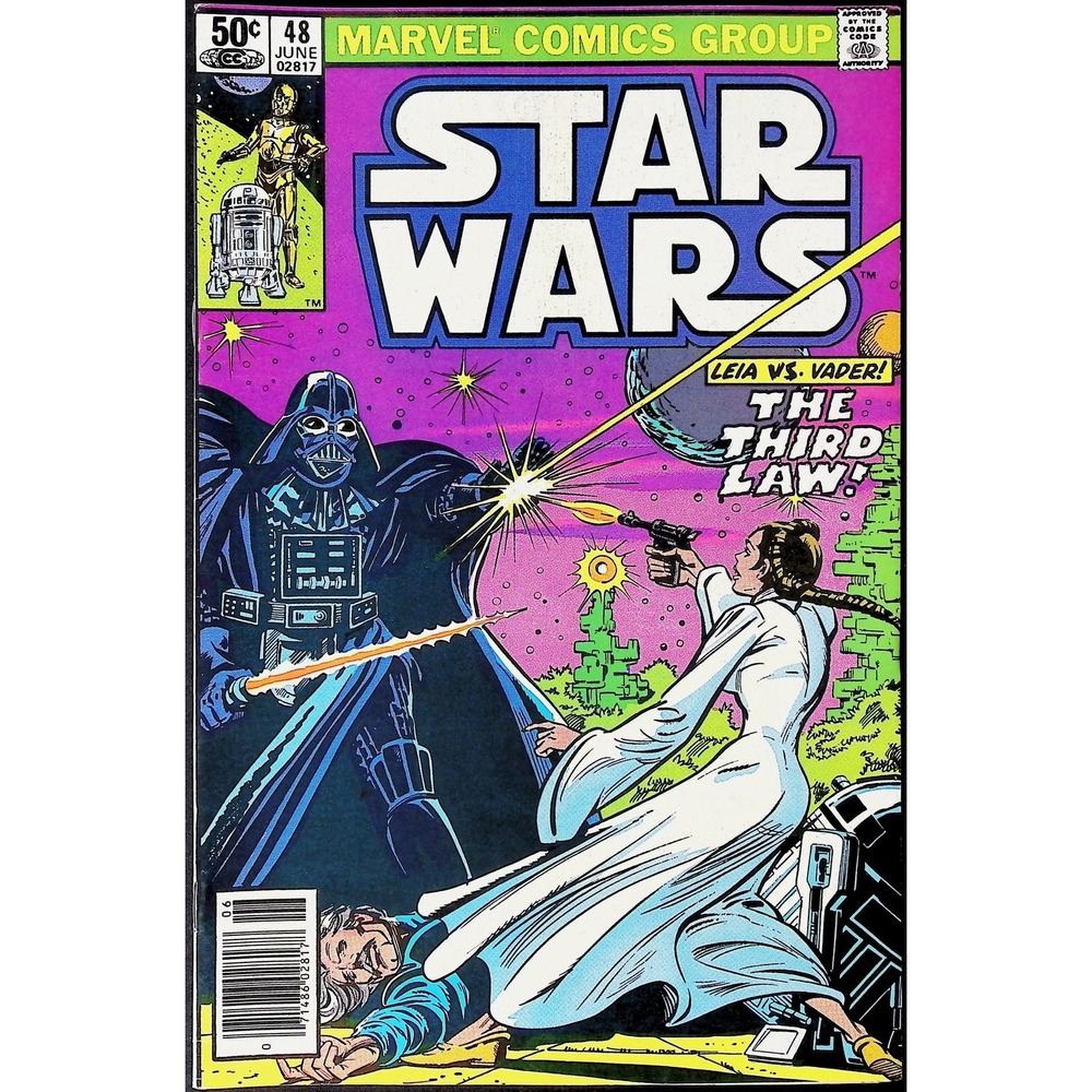Star Wars #48 Newsstand Marvel comic book 1981 Leia vs Vader